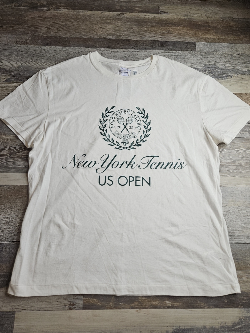 Ralph Lauren X US Open 2025 Tennis Cotton Tshirt White Size Large